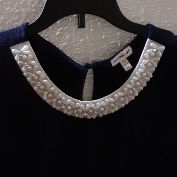 White and navy blue dress - Picture 4 of 4